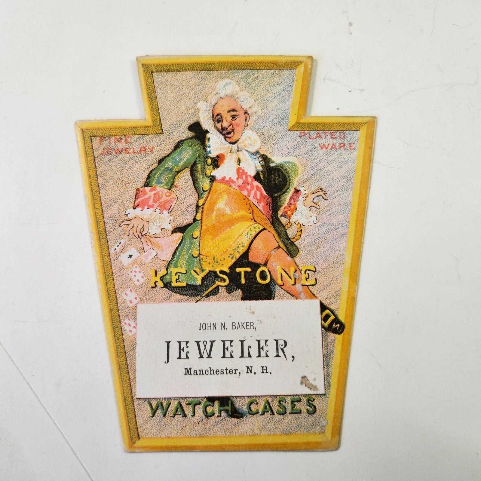 1800's Keystone Watch Cases #3 Of 3 Diff Die Cut Trade Card $2.00 Ship NR