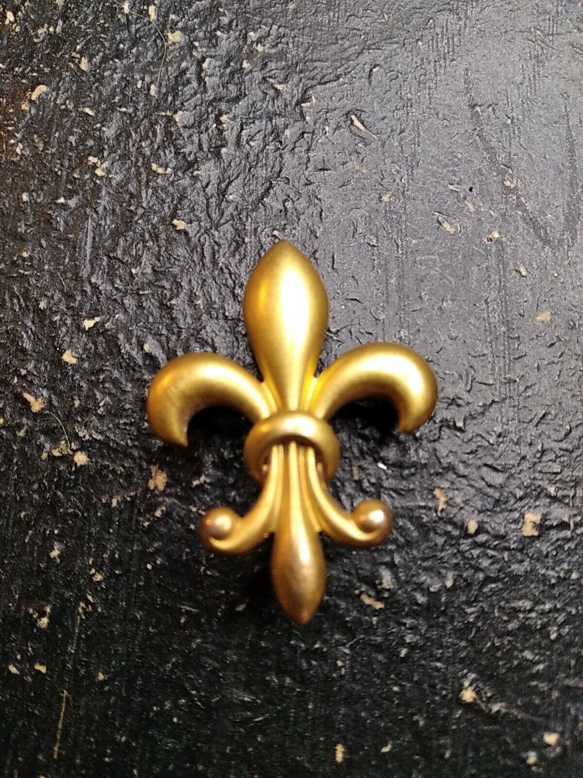 Antique Fleur-de-lis Watch Pin Brooch marked 10kt Late 1800's To Early 1900