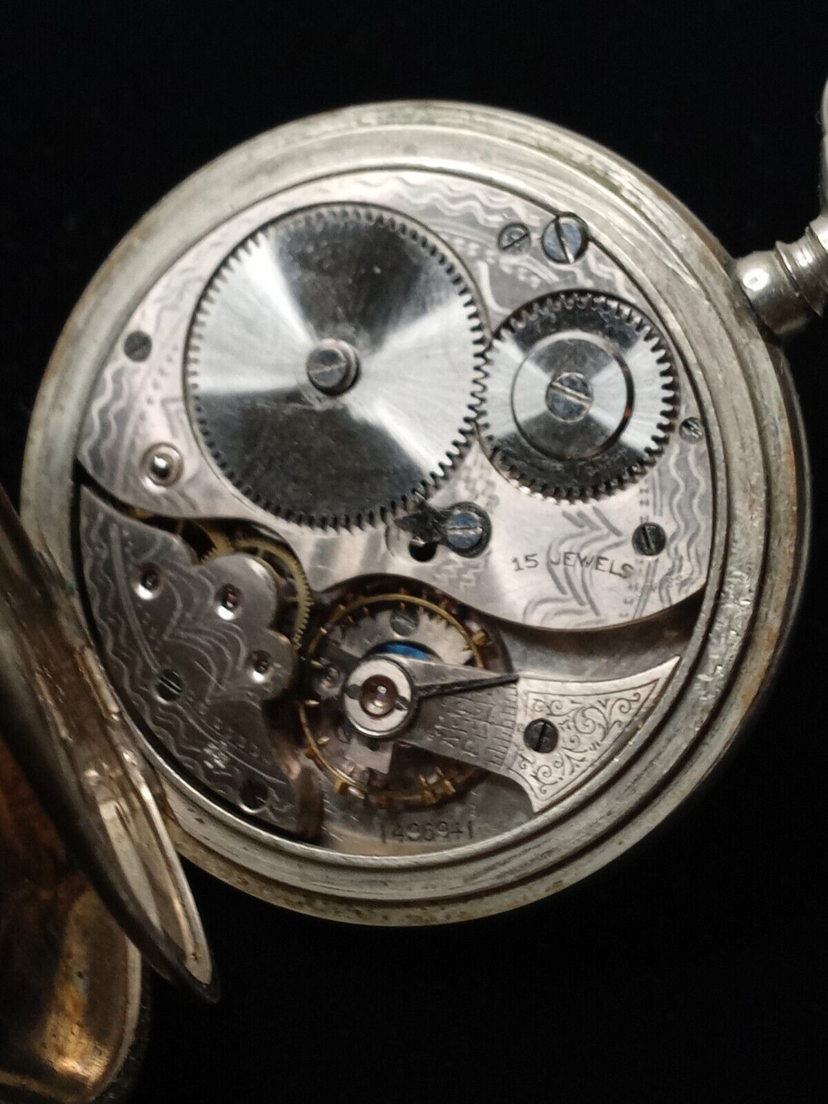 Antique Udall  & Ballou 15 Jewels Railroad Pocket Watch Very Rare /Fix Or Repair