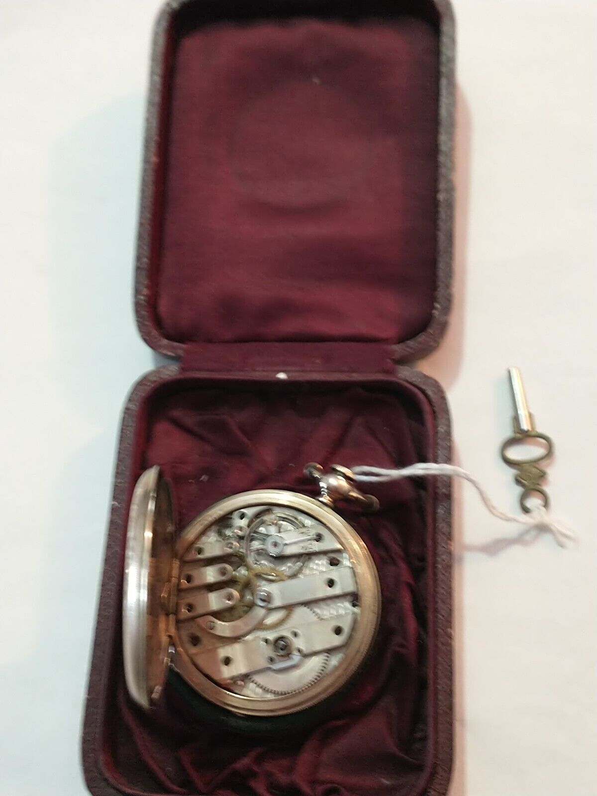 Antique H. Huguenin Key Wind Pocket Watch 8K Gold Case Key Wind Mid 1800s Work's