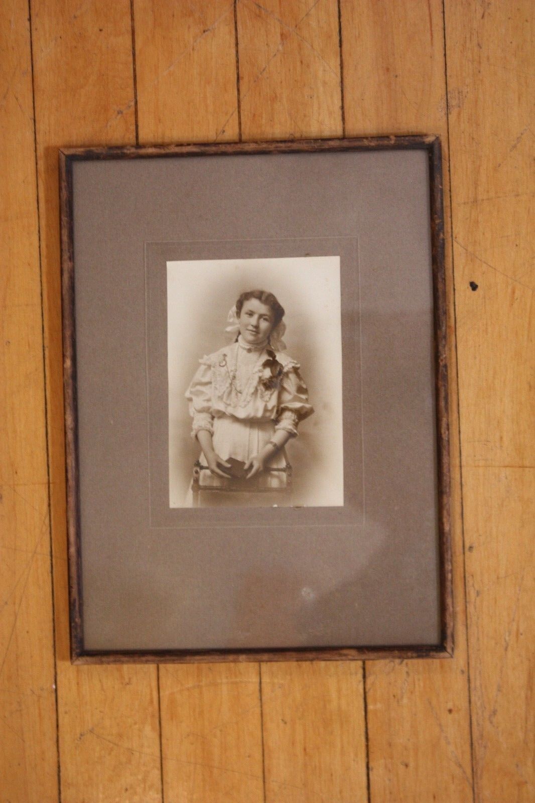 Vtg Antique 1800s Portrait Photo Girl Bible Gold Watch Confirmation Graduation