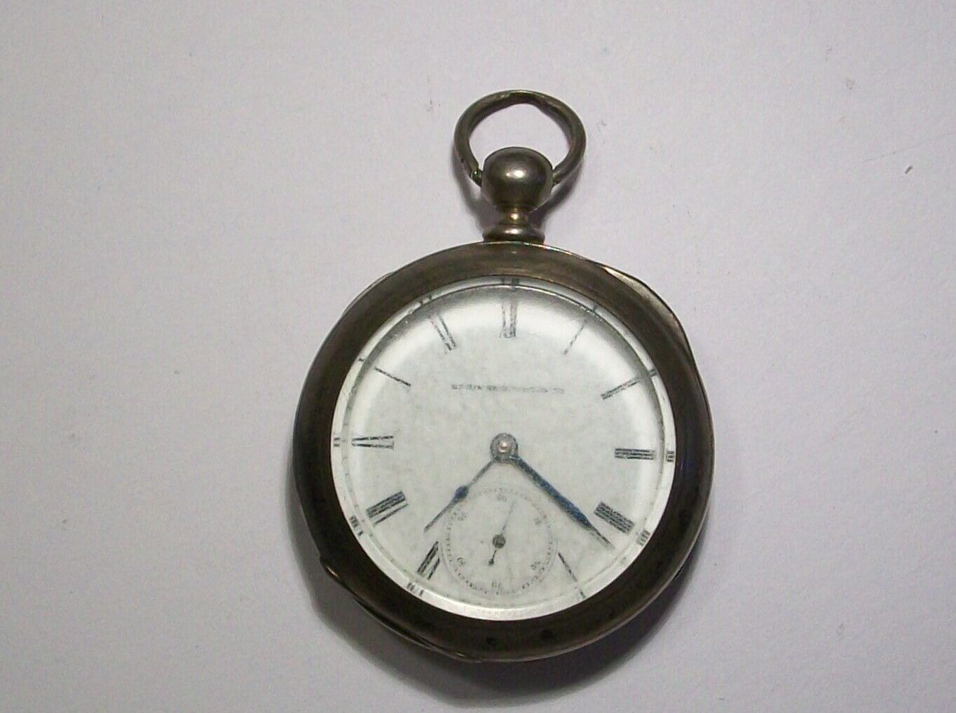 ANTIQUE 1800s NEWPORT COIN SILVER ELGIN KEY WIND POCKET WATCH THICK CRYSTAL!!!!!