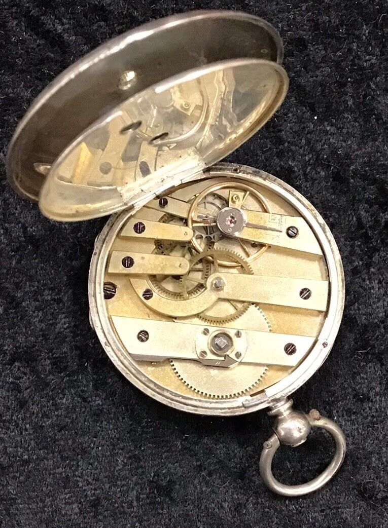 Mid 1800s Le Coultre Swiss Bar Ebauche Pocket Watch Working