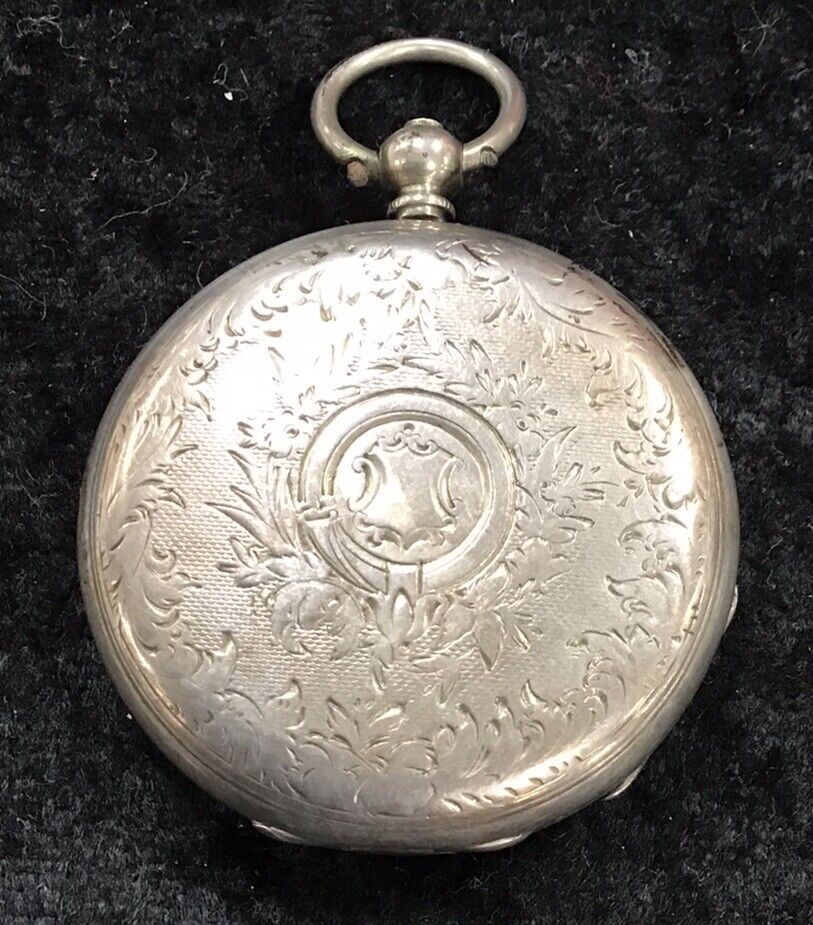 Mid 1800s Le Coultre Swiss Bar Ebauche Pocket Watch Working