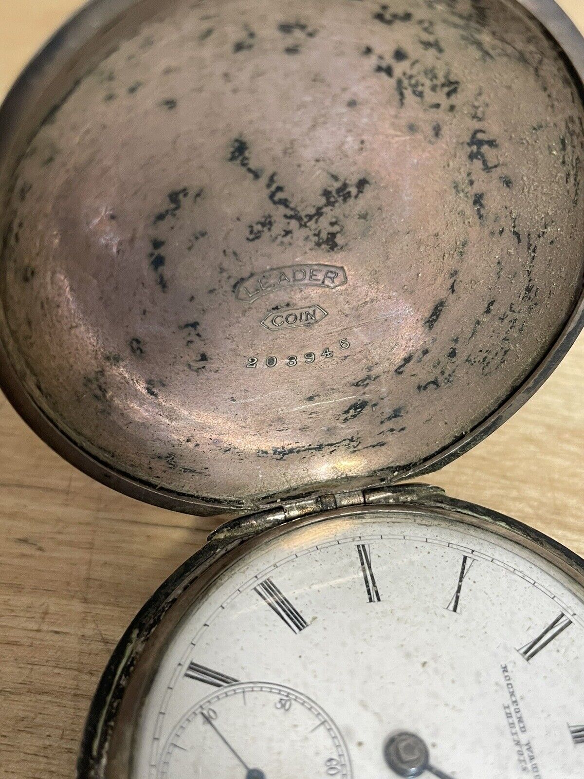 Antique 1800s Rockford Watch Co Size 18s Model 1 9J Pocket Watch Dueber Coin Cas