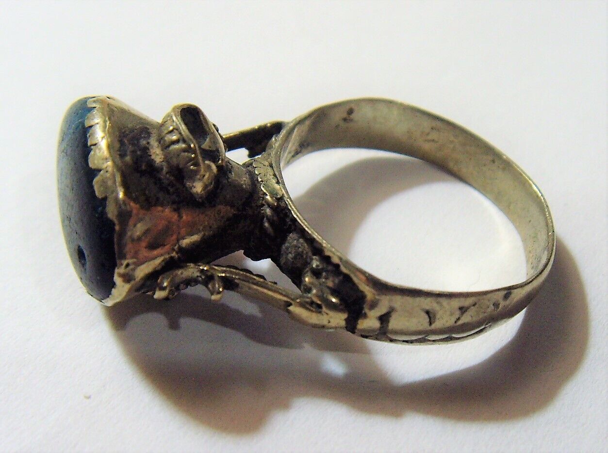 1700s antique nomadic tribal wedding ring size 10.5 as is Central Asia 52271