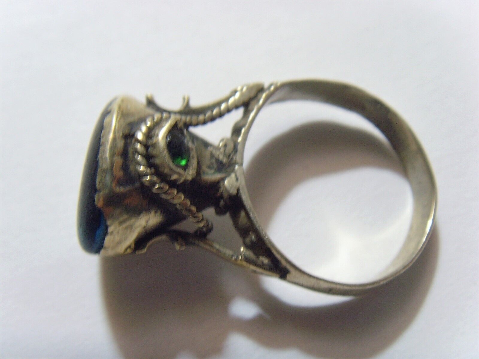 1700s antique nomadic tribal wedding ring size 10.5 as is Central Asia 52271