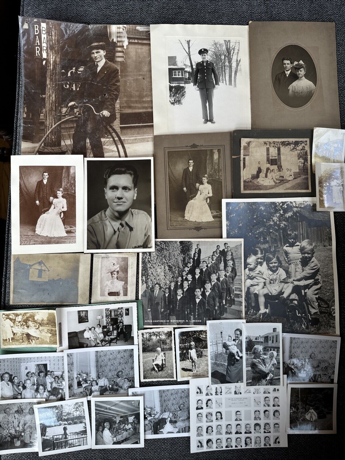 Lot/33 Old Photographs Antique Vintage Black & White Photos 1800’s, ‘54, ‘64 Etc