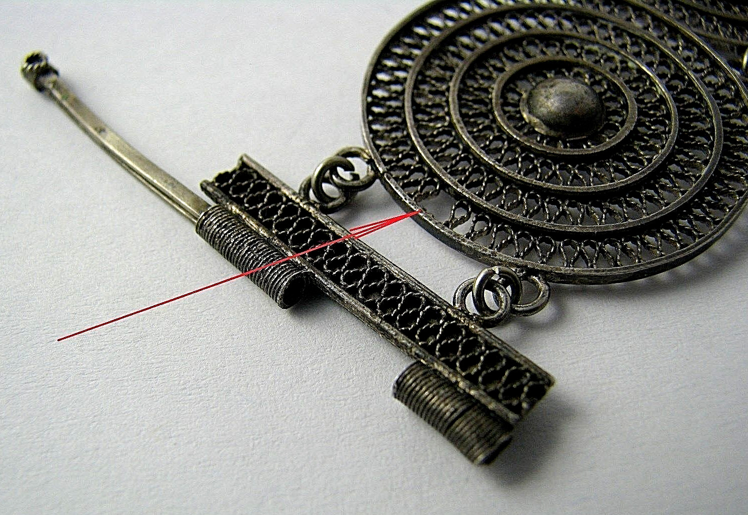 STERLING SILVER BRACELET FILIGREE Middle East Palestine Jerusalem ca1900s Rare!