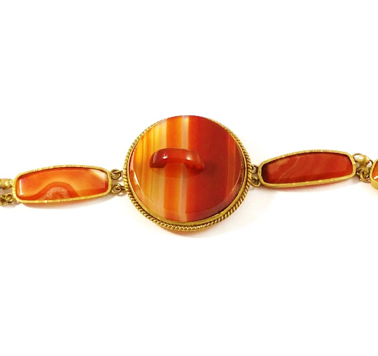 Scottish Agate Bracelet, 1900's, Vintage Jewelry