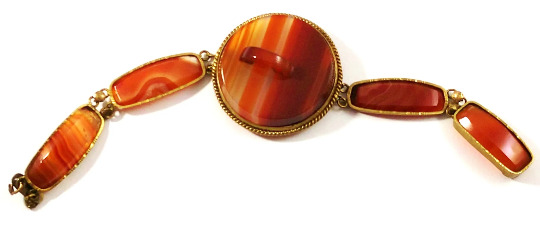 Scottish Agate Bracelet, 1900's, Vintage Jewelry