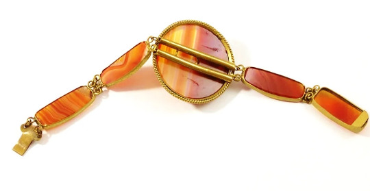 Scottish Agate Bracelet, 1900's, Vintage Jewelry