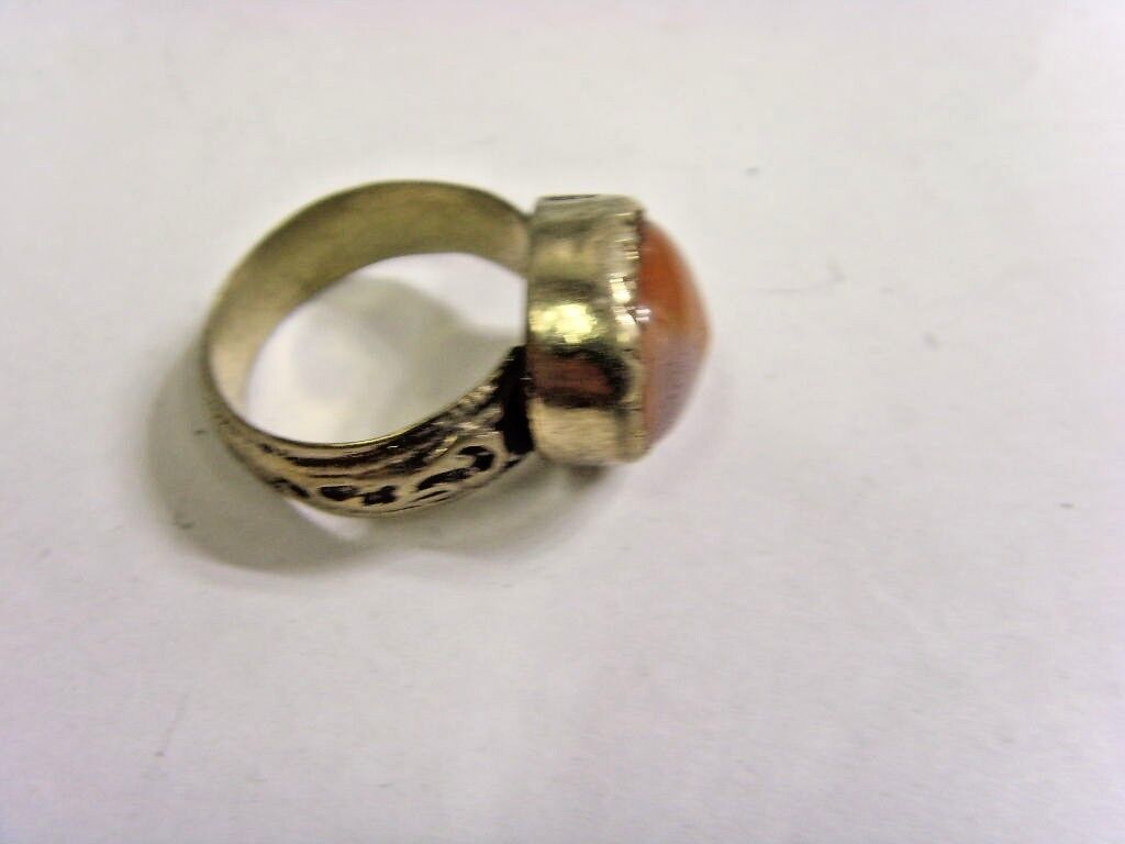 1700s antique Islamic Nomads tribal ring 9 size central Asia religious 48228