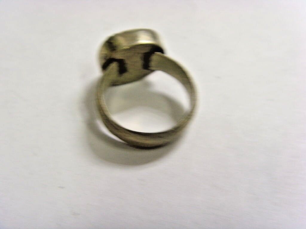 1700s antique Islamic Nomads tribal ring 9 size central Asia religious 48228