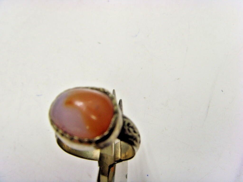 1700s antique Islamic Nomads tribal ring 9 size central Asia religious 48228
