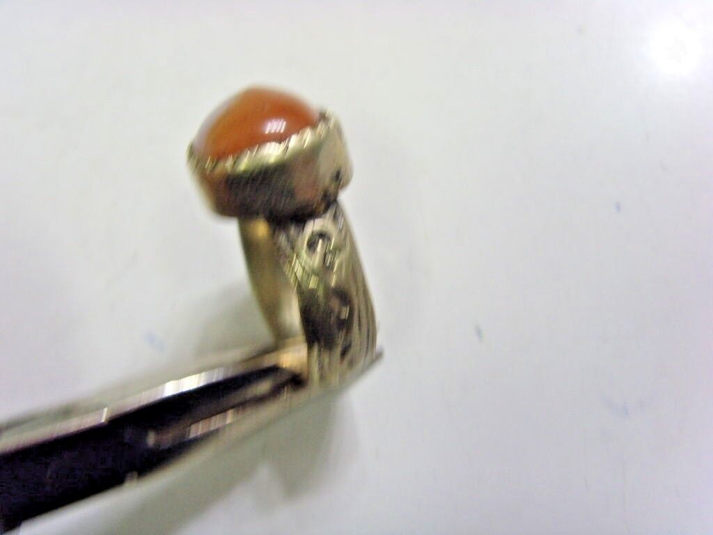 1700s antique Islamic Nomads tribal ring 9 size central Asia religious 48228