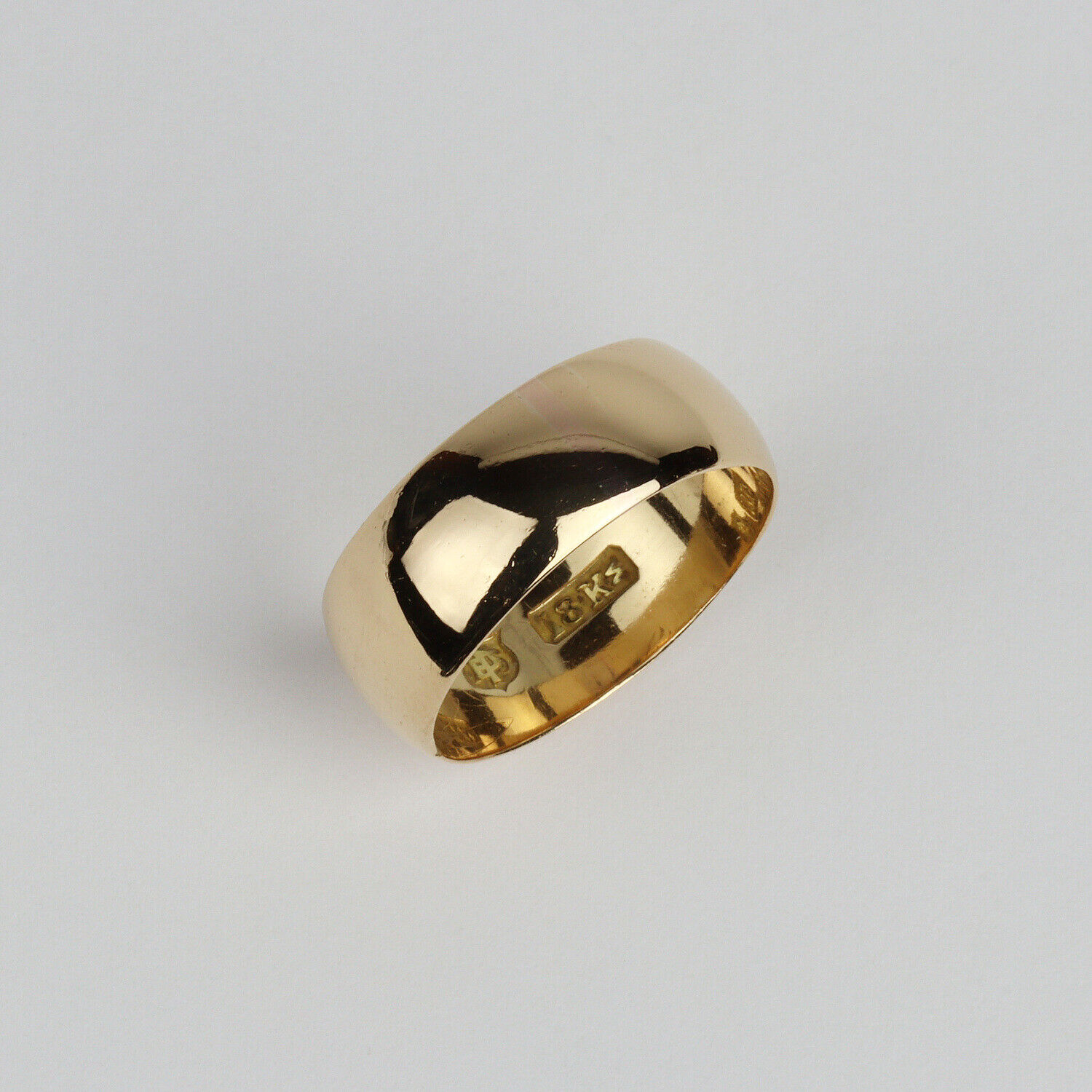 Antique (1900's) 18k Yellow Gold Women's Wide Band Ring Size 7.25