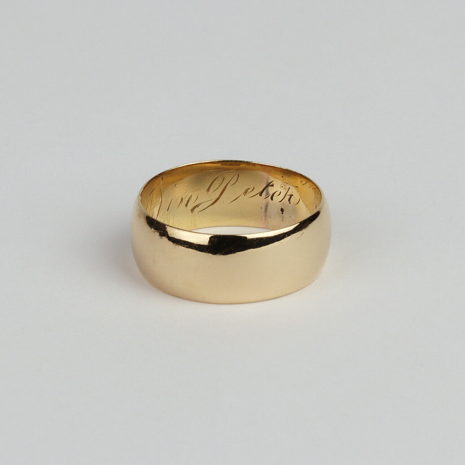 Antique (1900's) 18k Yellow Gold Women's Wide Band Ring Size 7.25