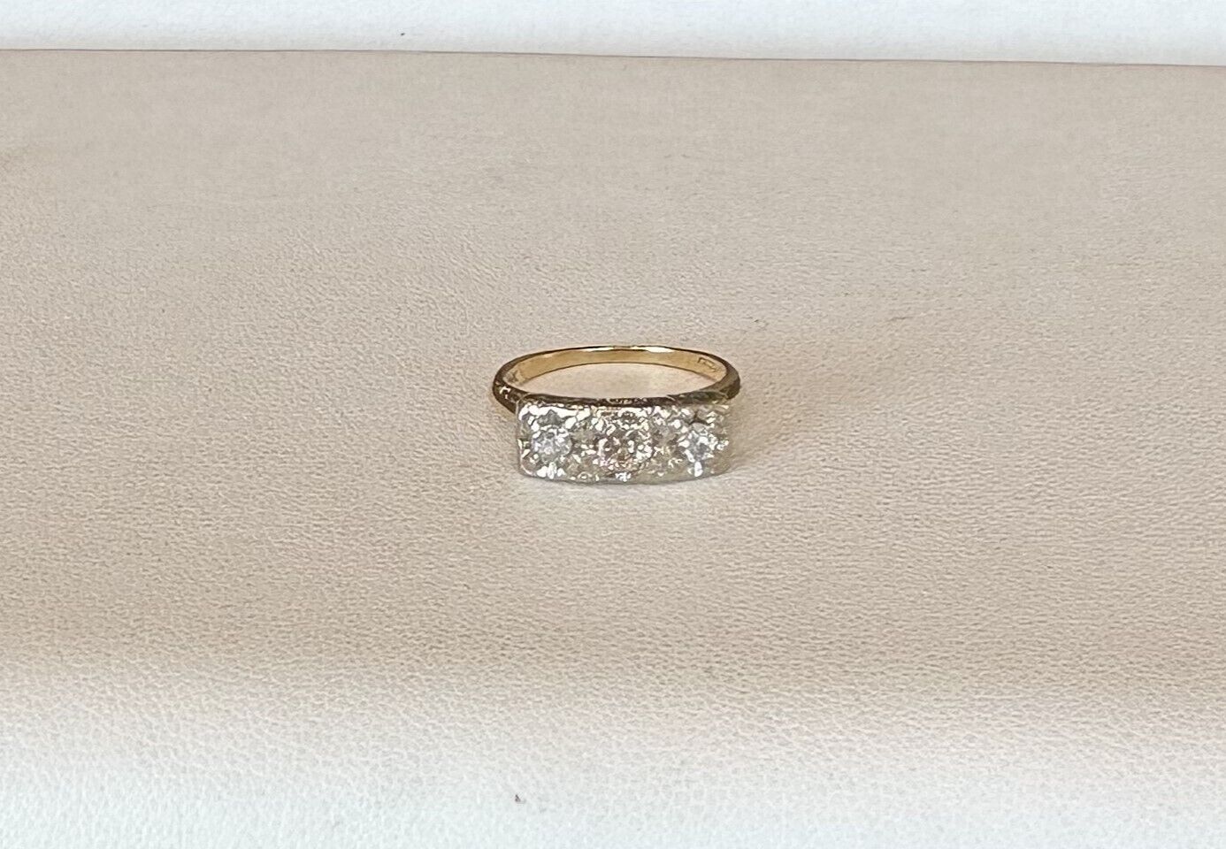 Beautiful Antique 1900's .50CT Mine Cut Diamond Band
