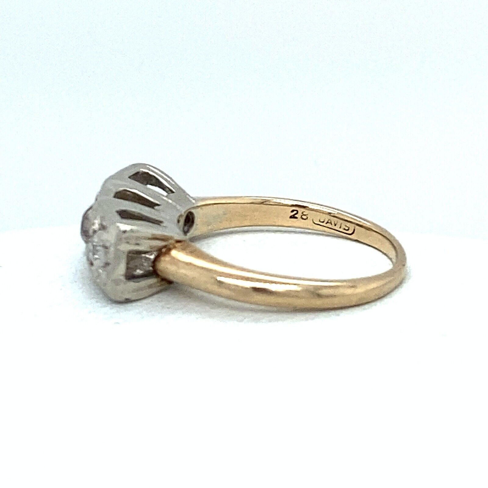 Beautiful Antique 1900's .50CT Mine Cut Diamond Band