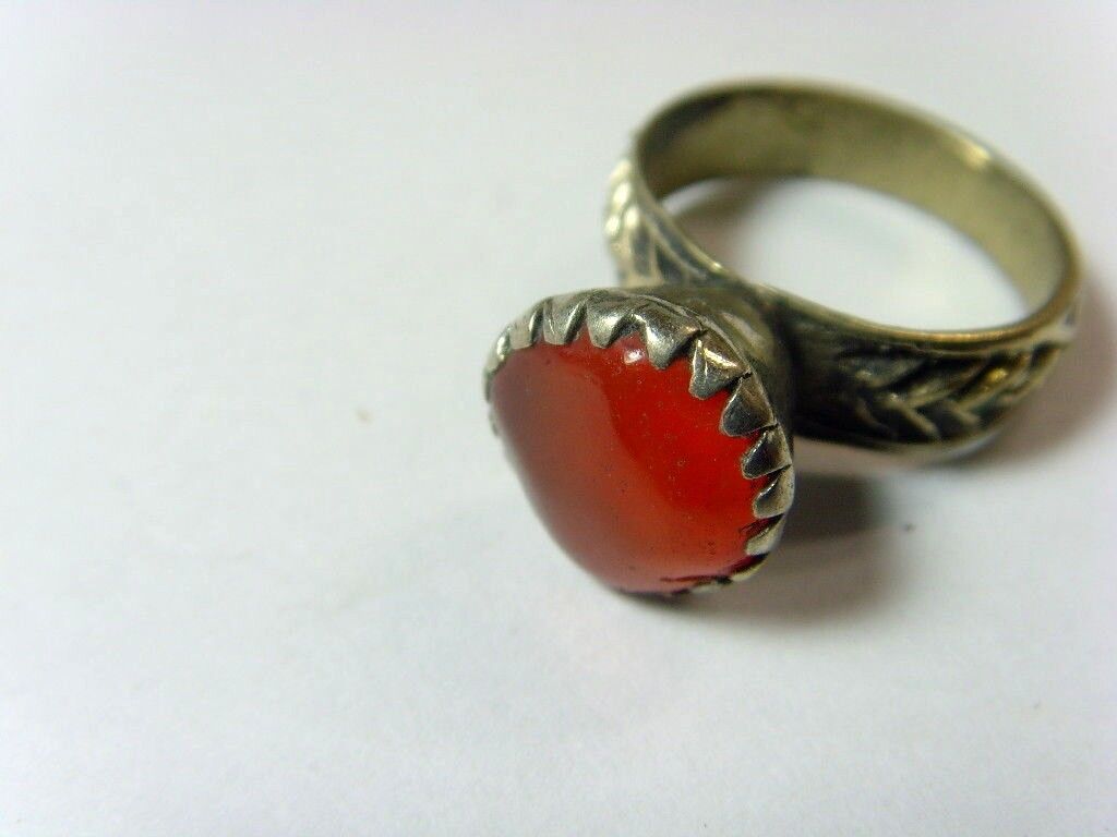 1700s antique Bedouin Nomads tribal ring 6.5 SZ dagestan religious islamic 50197