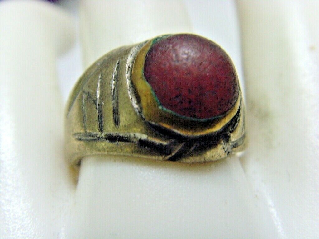 1700s antique Islamic Nomads tribal ring 8 size carnelian religious Islam 50454