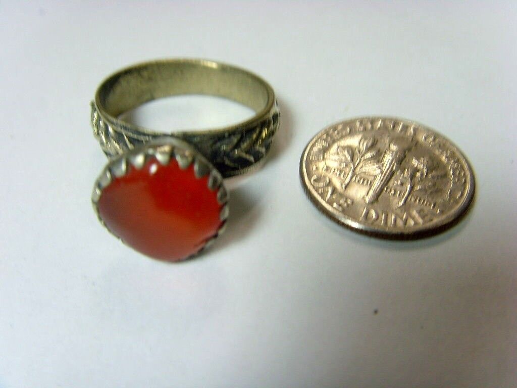 1700s antique Bedouin Nomads tribal ring 6.5 SZ dagestan religious islamic 50197