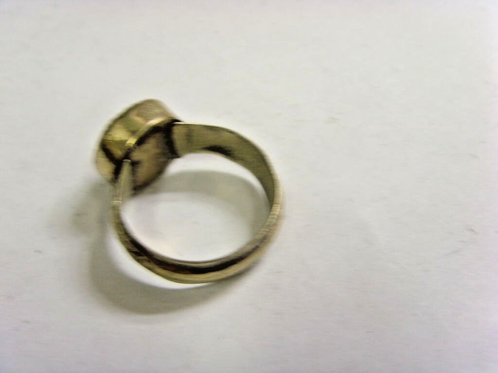 1700s antique Islamic Nomads tribal ring 9 size central Asia religious 48193