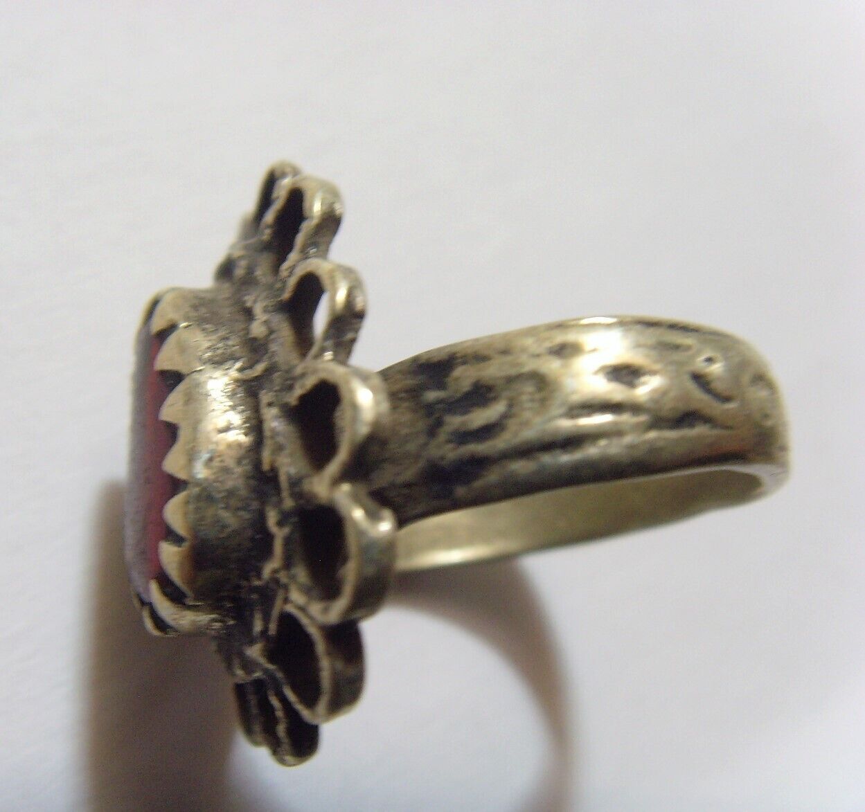 1700s antique nomadic tribal wedding ring size 8 as is Central Asia 52271