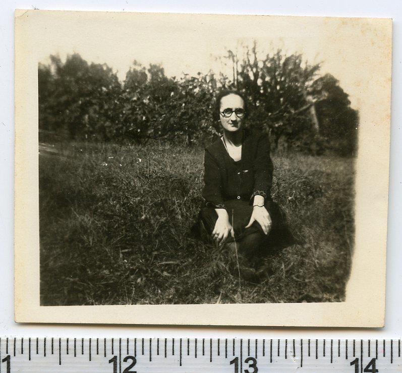 NB152 Vtg Photo WOMAN IN GLASSES, WRIST WATCH, Staunton VA c Early 1900's