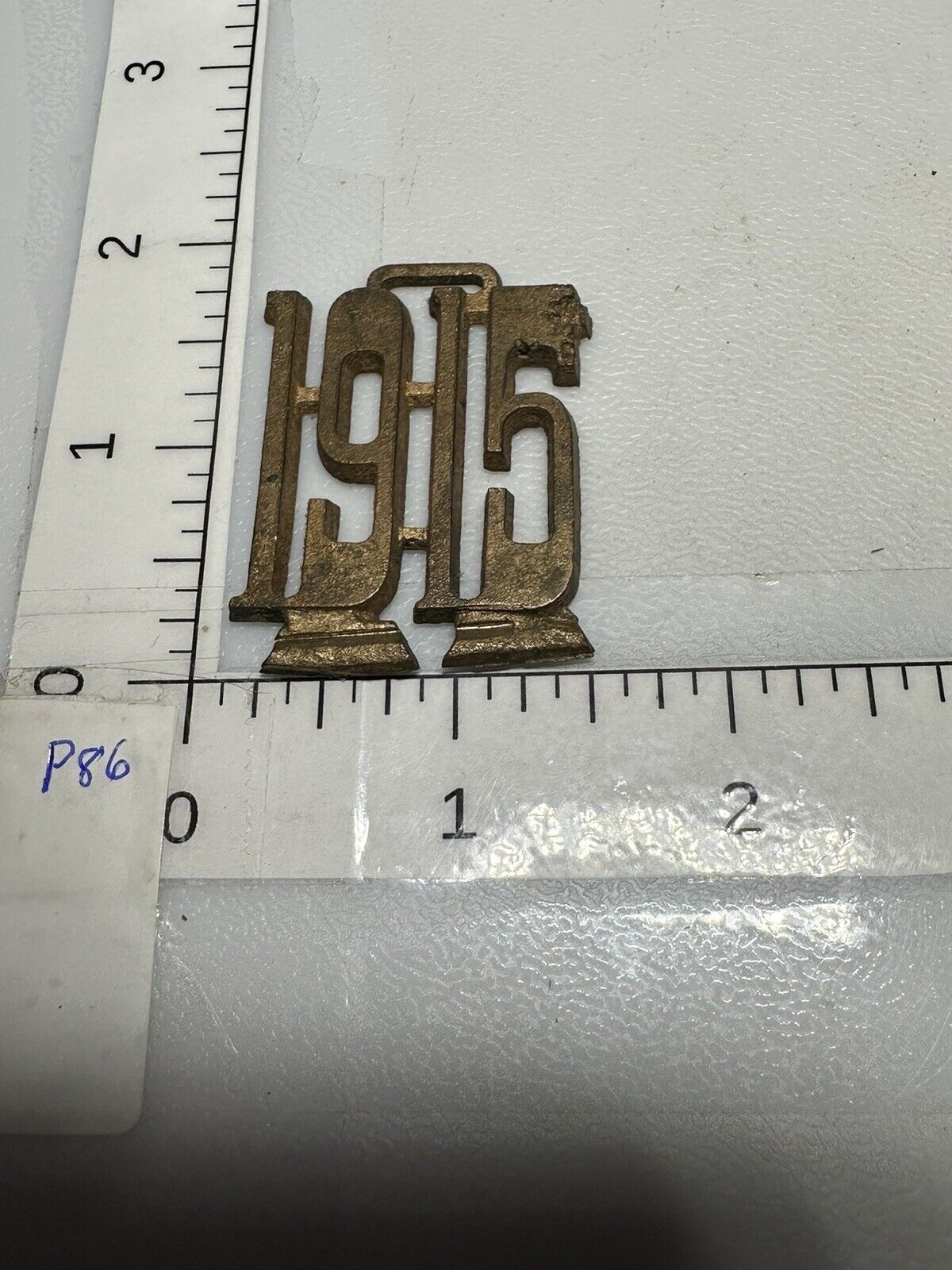 Vintage 1915 Year Date Numbers History Time Early 1900s Metal Watch Fob