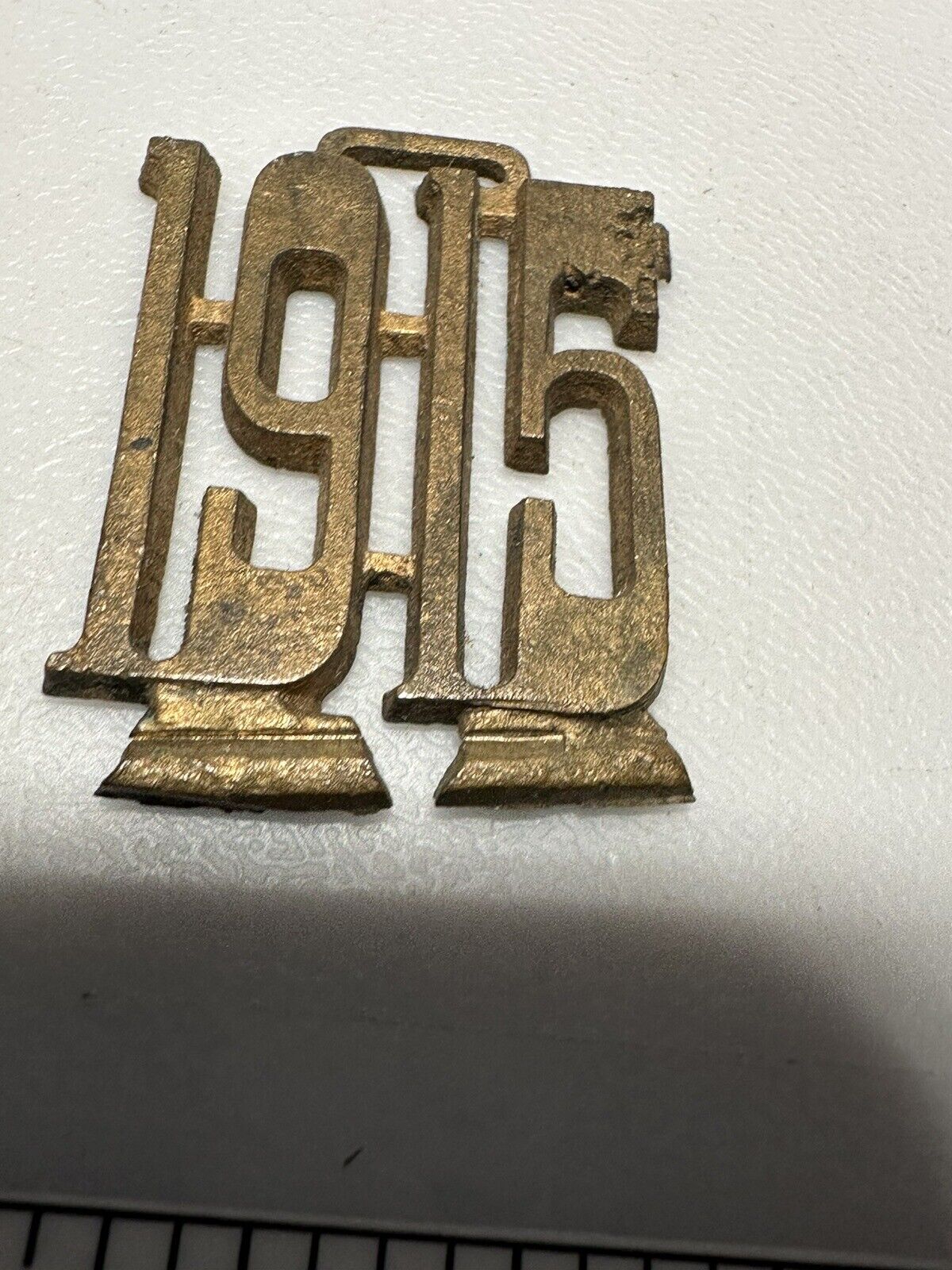 Vintage 1915 Year Date Numbers History Time Early 1900s Metal Watch Fob