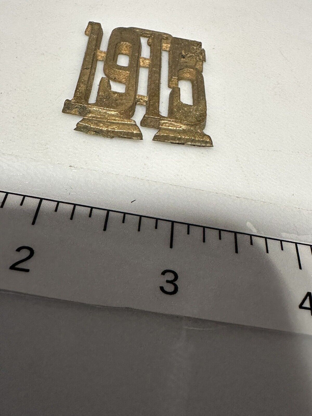 Vintage 1915 Year Date Numbers History Time Early 1900s Metal Watch Fob