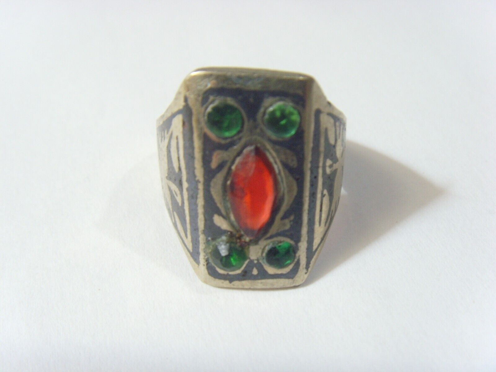 1800s antique Kazakh tribal brides wedding ring size 8.5 Central Asia 52263