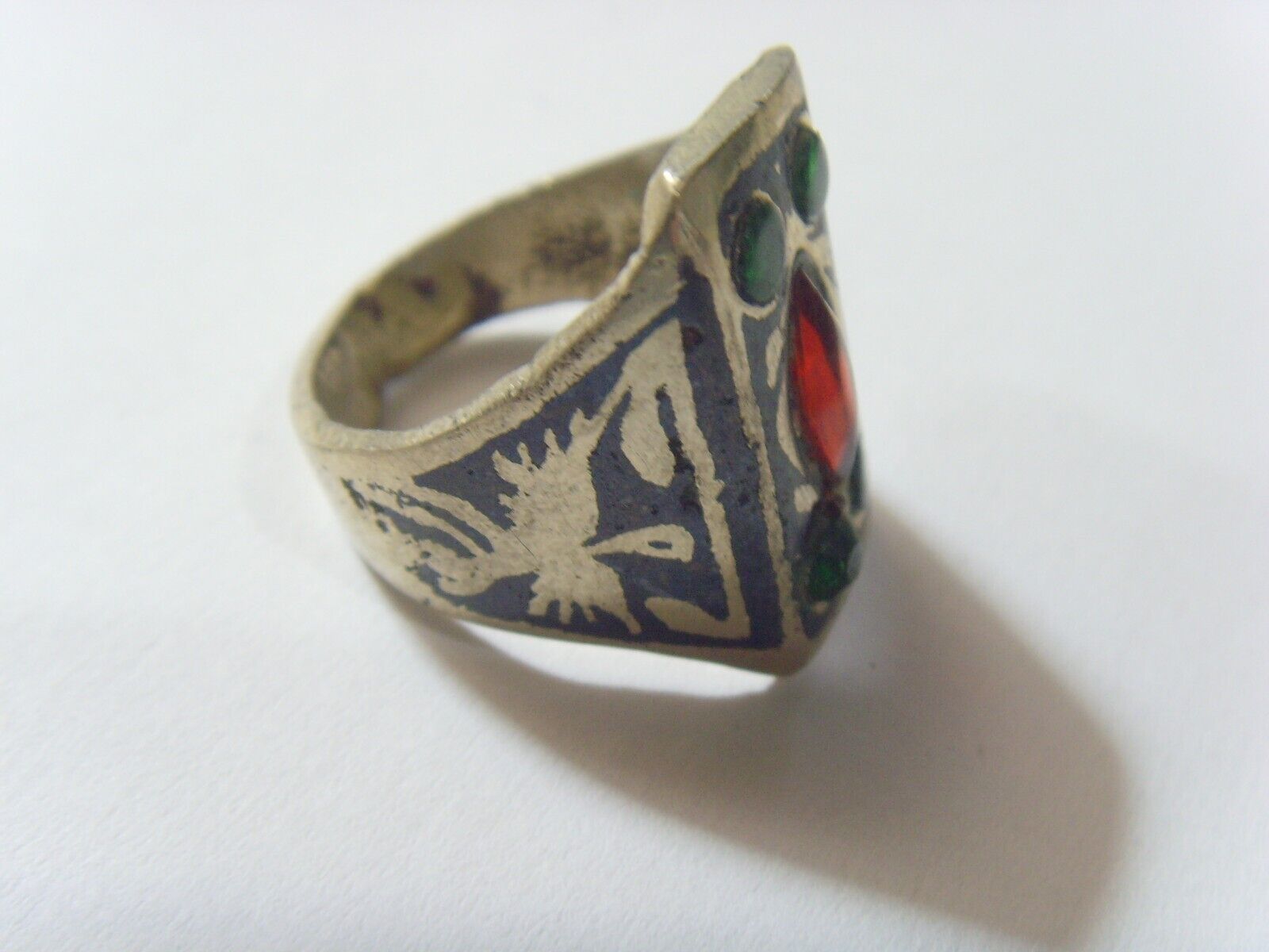 1800s antique Kazakh tribal brides wedding ring size 8.5 Central Asia 52263