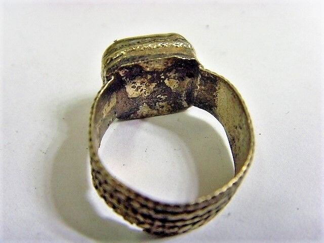 1800s antique Bedouin Nomad tribal ring 7 size central Asia religious 50218