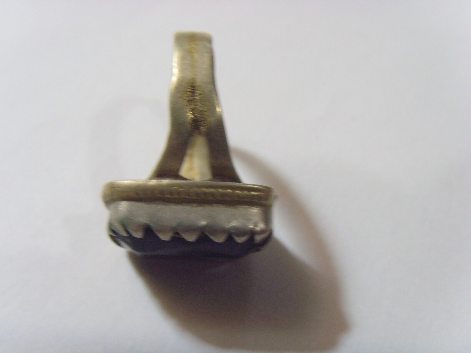 1800s antique nomadic tribal Black Nobility Onyx ring 11 size 52276