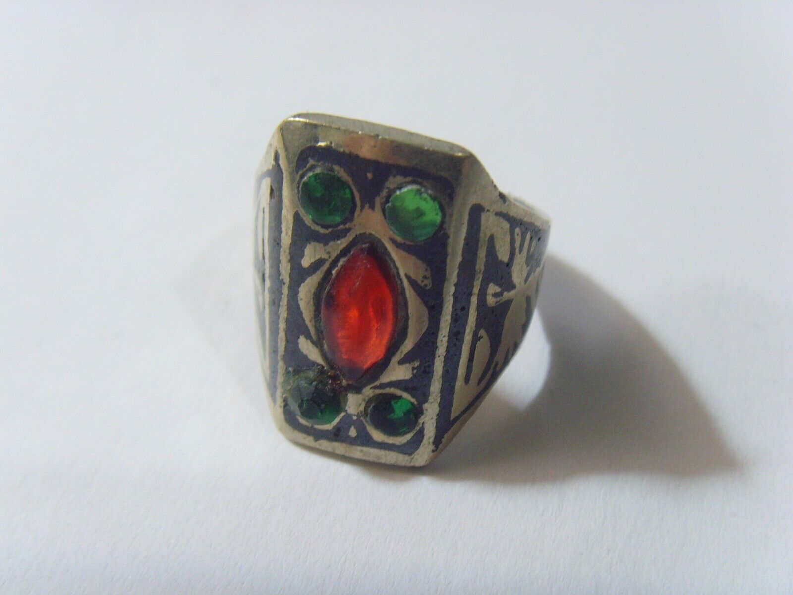 1800s antique Kazakh tribal brides wedding ring size 8.5 Central Asia 52263