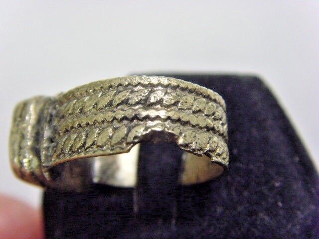 1800s antique Bedouin Nomad tribal ring 7 size central Asia religious 50218