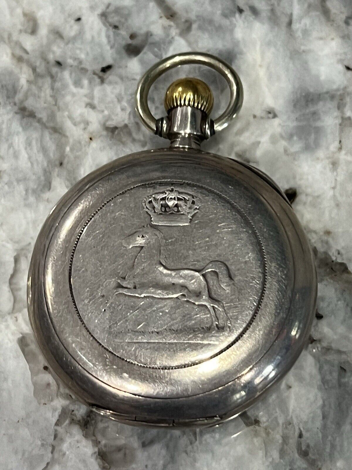 1900s Antique Solid 800 Silver Cased Victoria EJ Depose Pocket Watch