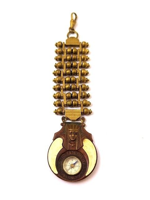 Victorian Watch Chain with Egyptian Fob, 1900's