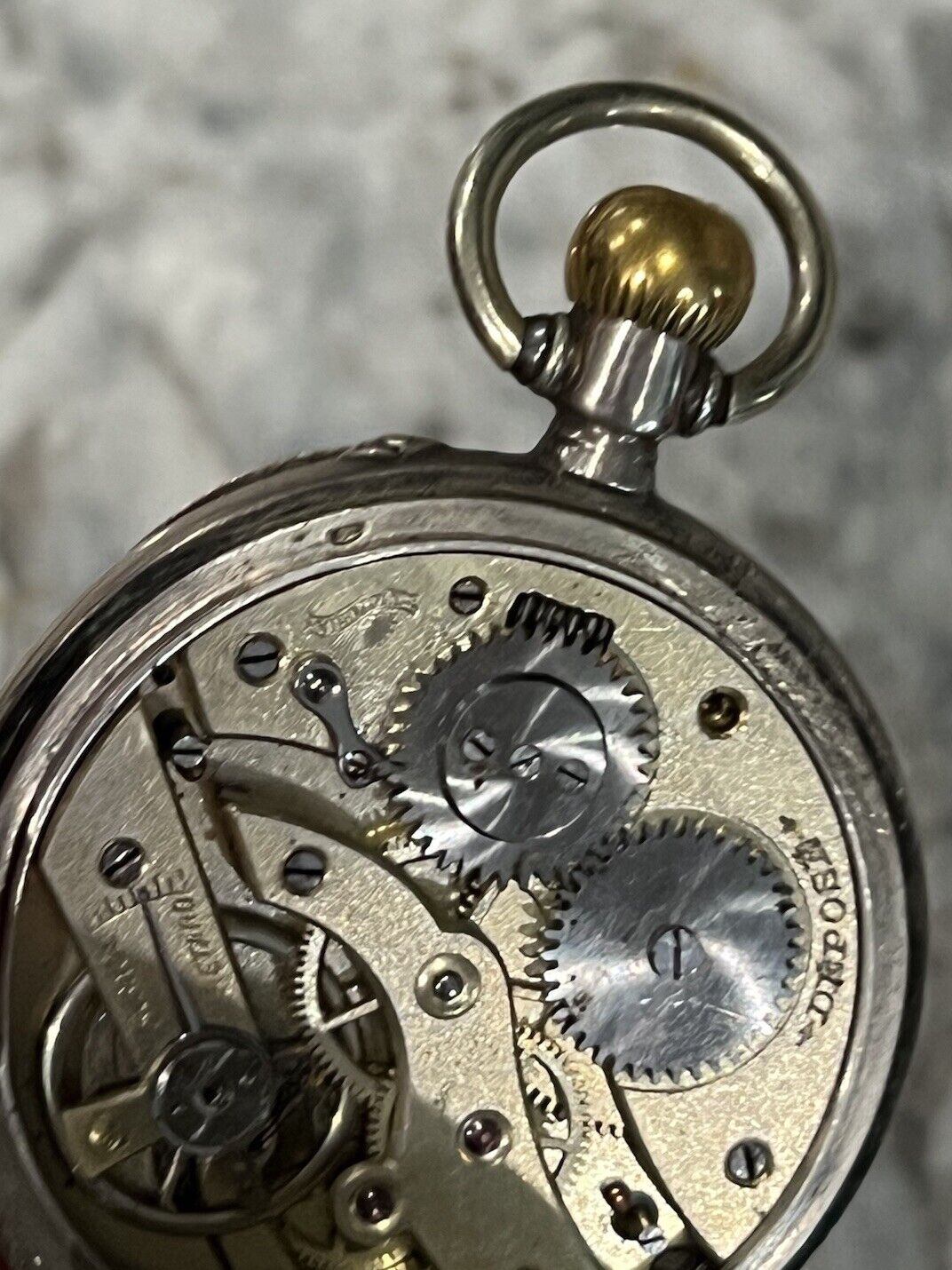 1900s Antique Solid 800 Silver Cased Victoria EJ Depose Pocket Watch