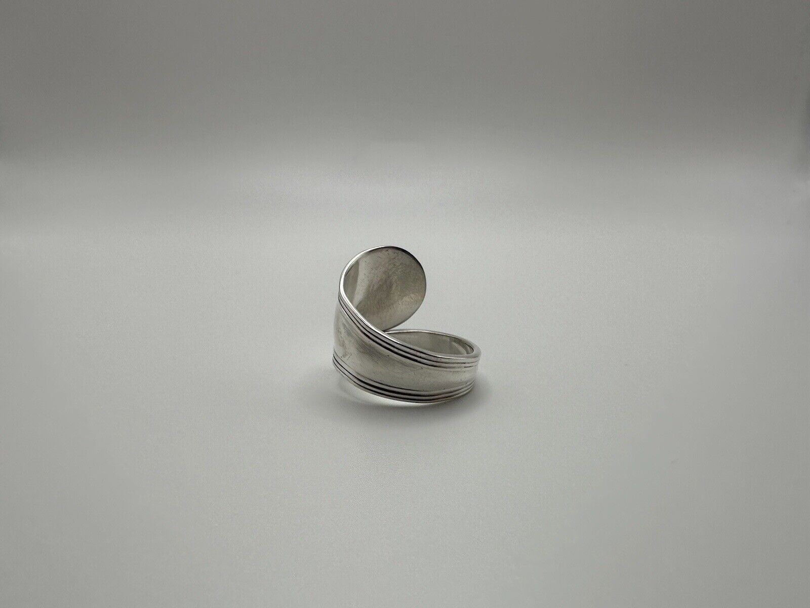 Antique 1800s Sterling Silver Wrap Ring Size 10