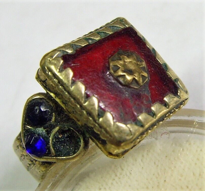 1800s scarce antique Nomads tribal wedding ring 10.5 sz central Asia 50799