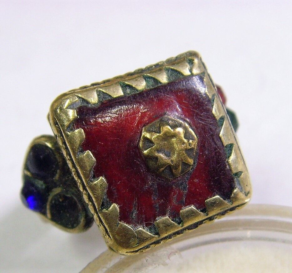 1800s scarce antique Nomads tribal wedding ring 10.5 sz central Asia 50799