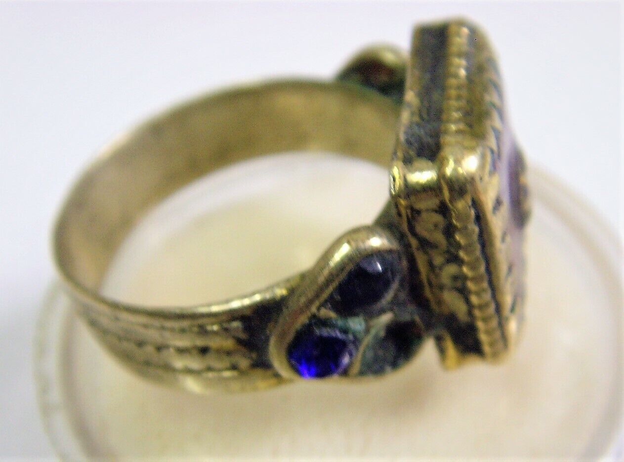 1800s scarce antique Nomads tribal wedding ring 10.5 sz central Asia 50799