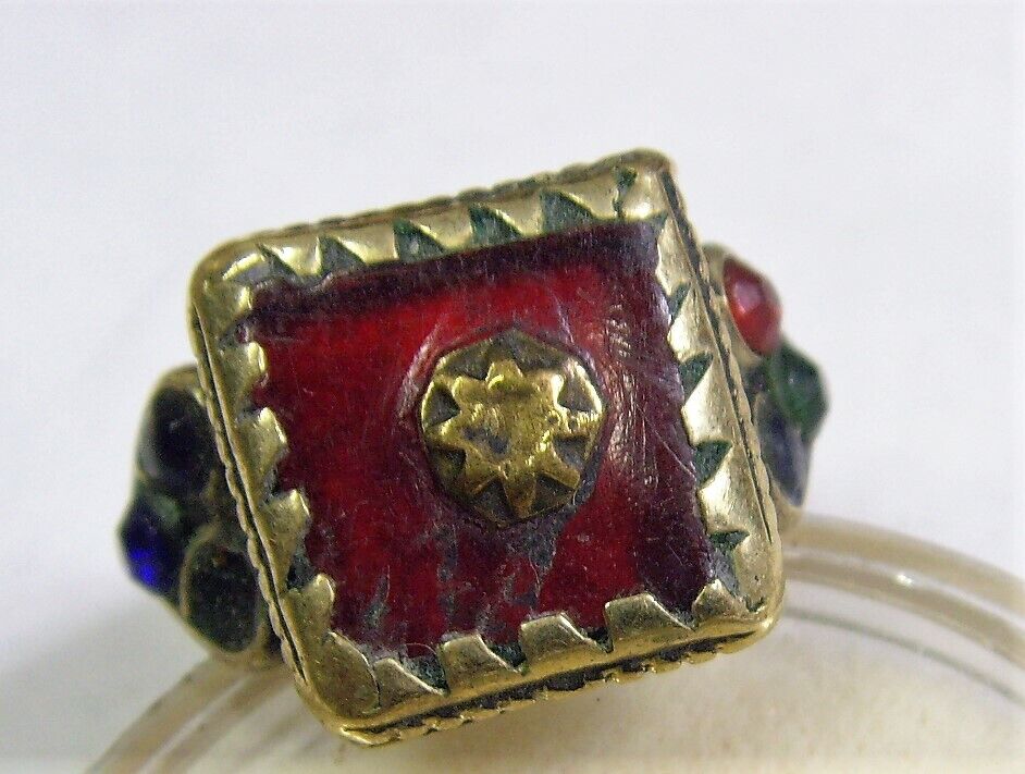 1800s scarce antique Nomads tribal wedding ring 10.5 sz central Asia 50799