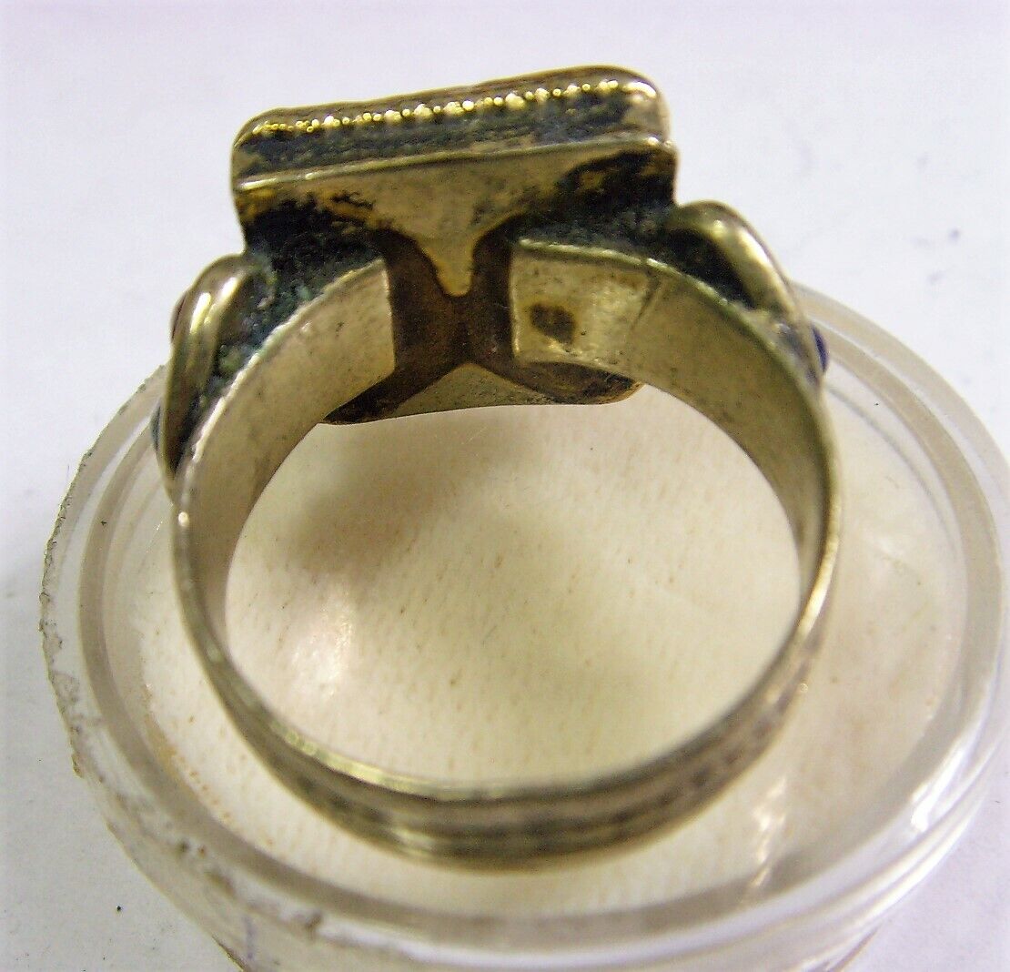 1800s scarce antique Nomads tribal wedding ring 10.5 sz central Asia 50799