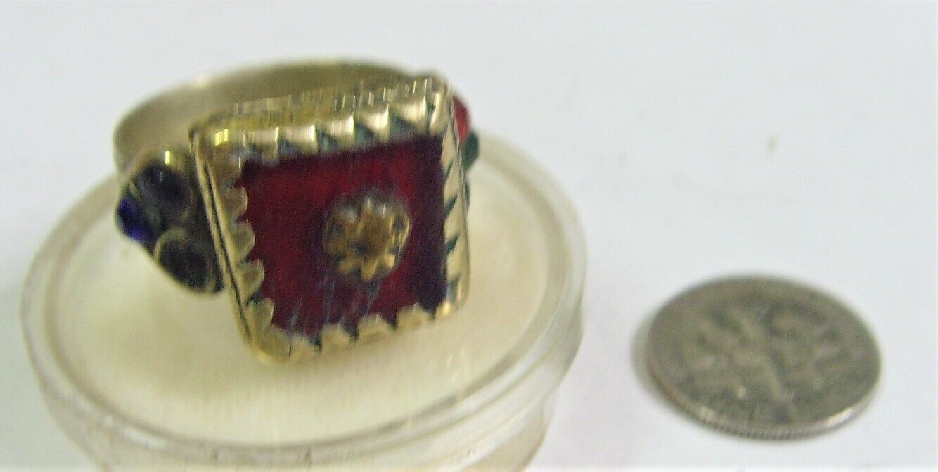 1800s scarce antique Nomads tribal wedding ring 10.5 sz central Asia 50799