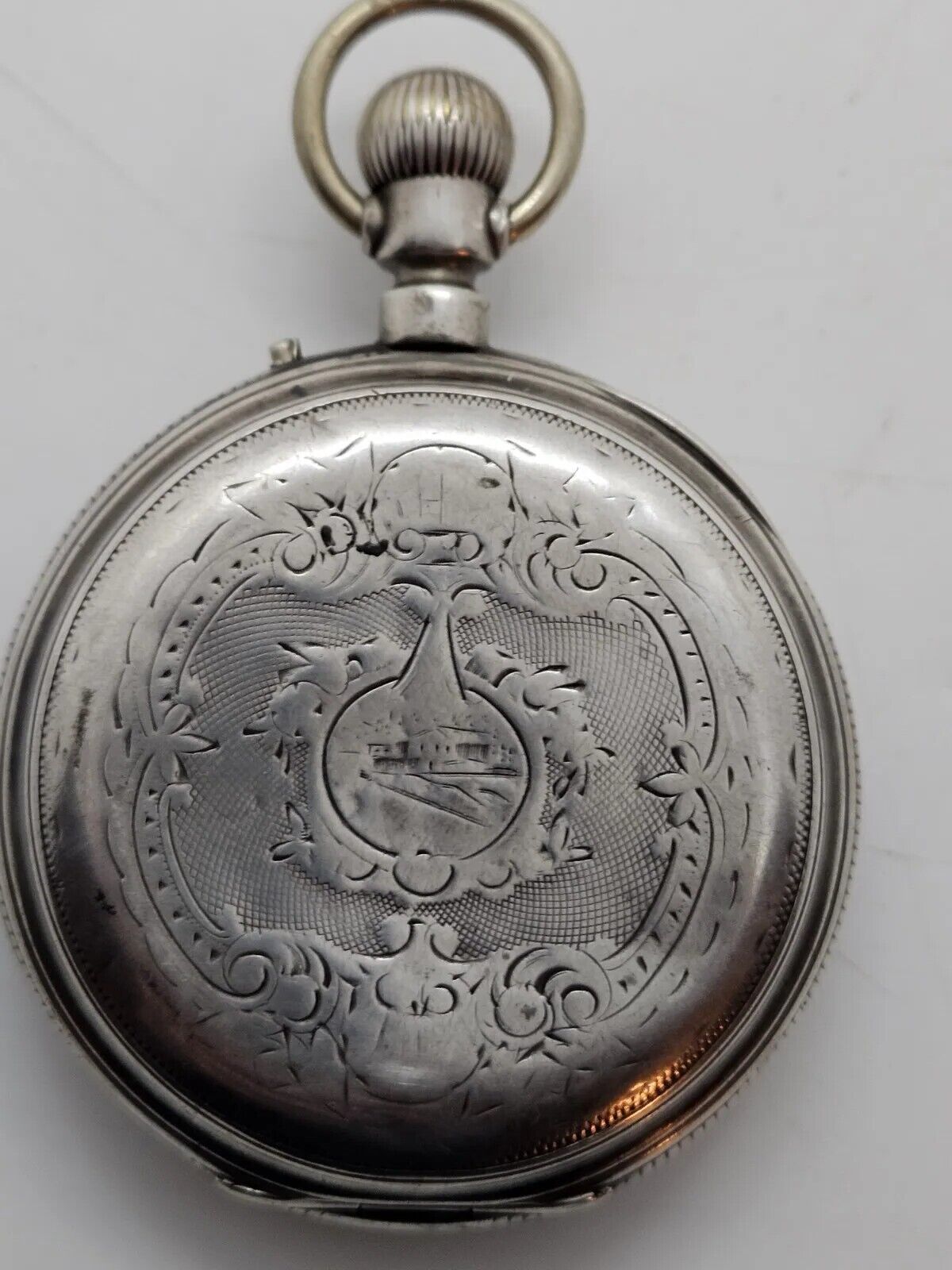 Antique 1800's Swiss Victorian Mechanical 'Pin Set' Fine Silver Pocket Watch